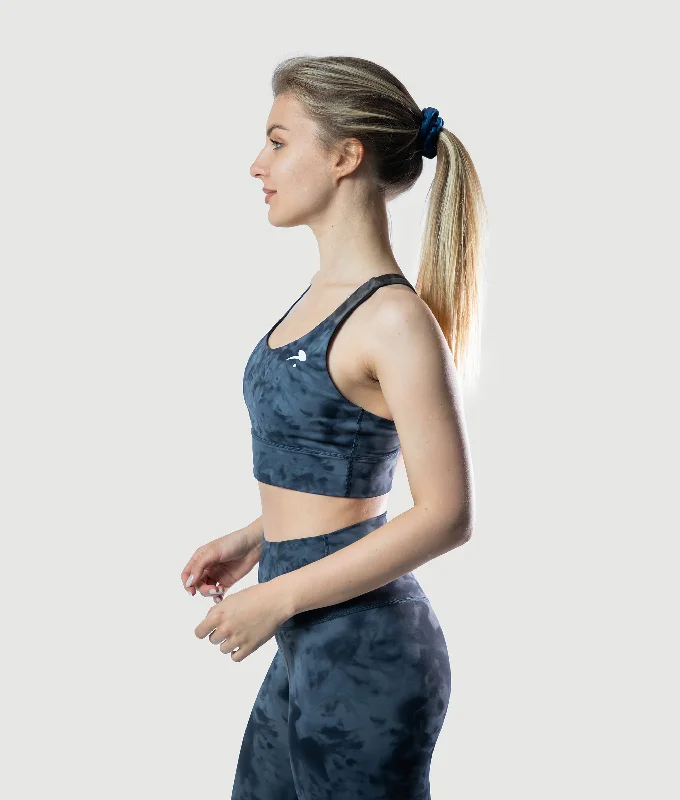 Sports bra with gap straps -Seline Tie Dye Bra - Storm