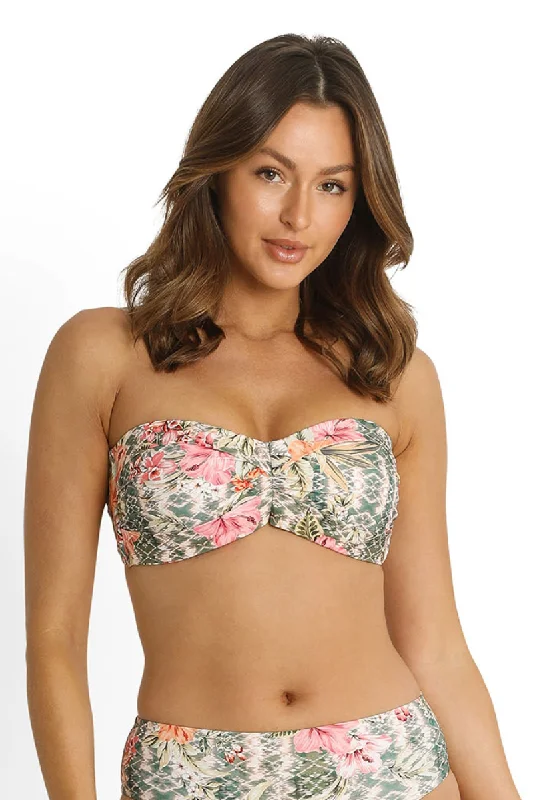 Sports bra with flux shape -Sunseeker Mai Tai D/DD Wrap Bandeau Bra