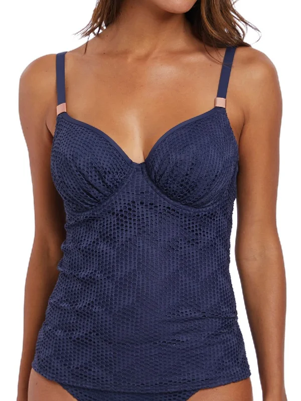 Marseille Bardot Gathered Full Cup Tankini - Twilight