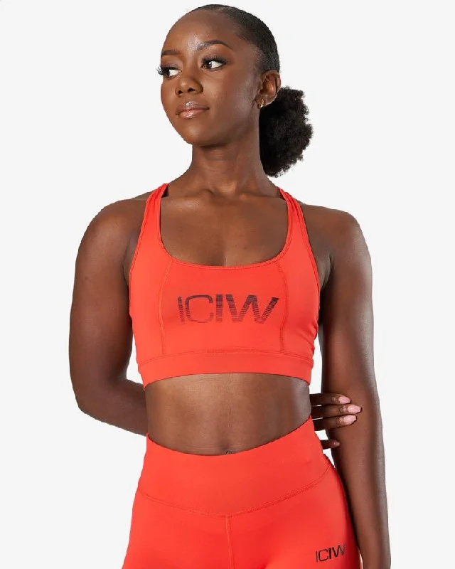 Sports bra with pulse design -ICIW Classic Sports Bra - Vivid Red