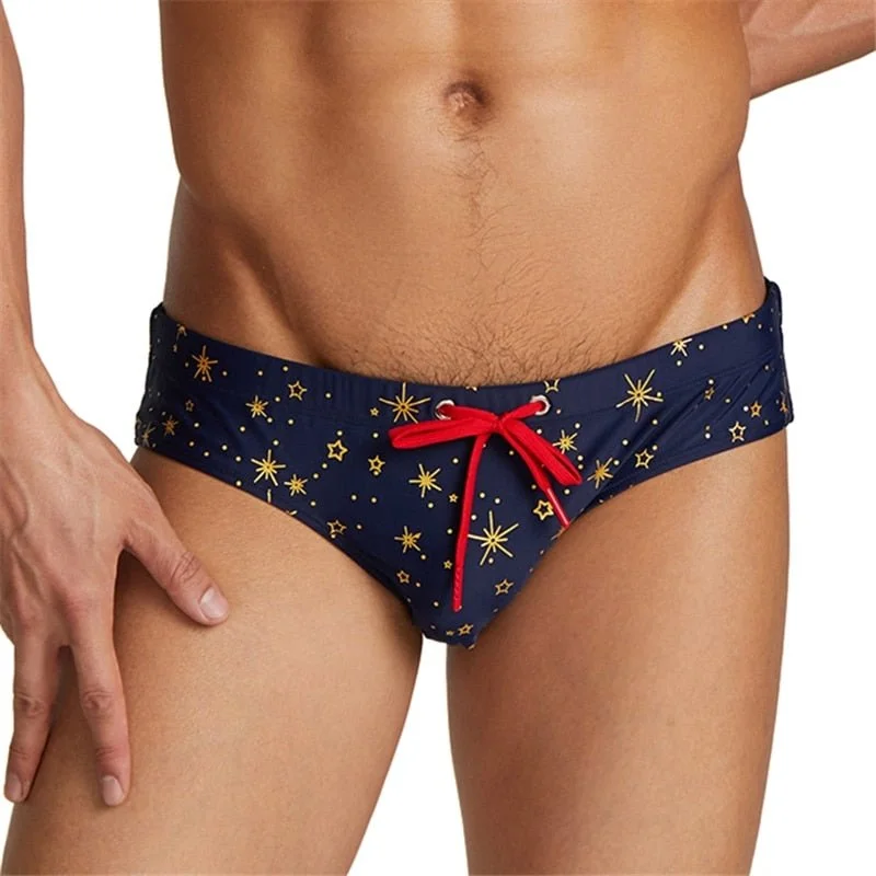 Swimwear with sweat-proof-Gold Stars Swim Briefs