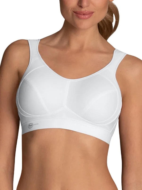 Sports bra with snug fit -Extreme Control Sports Bra - White