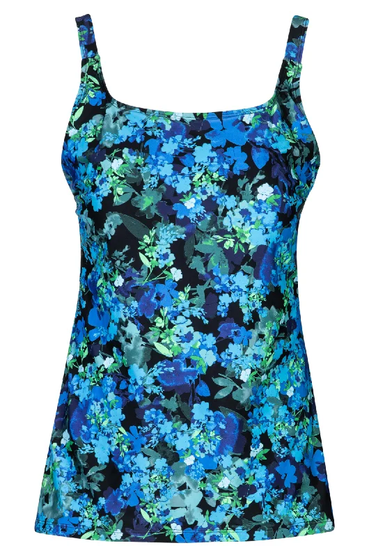 Adjustable strap Tankini Top | Royal Sky Garden | 0711A1