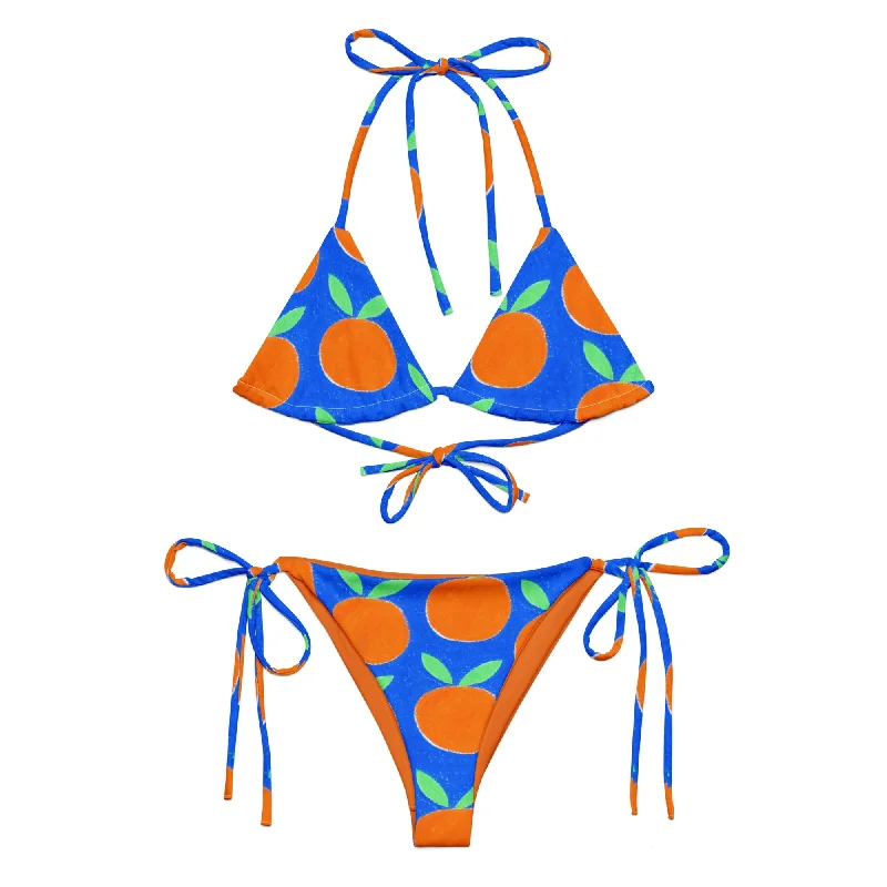 Swimwear with stain-resistant-♻️ Oranges Recycled String Bikini