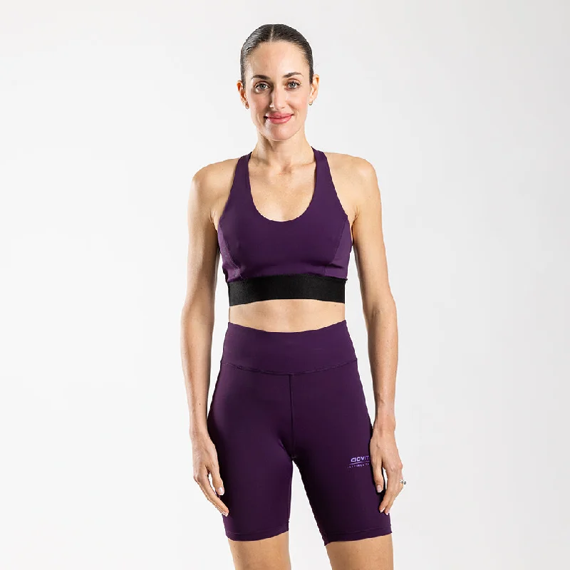 Sports bra with net straps -Women's Librio Adjustable Sports Bra (Plum)