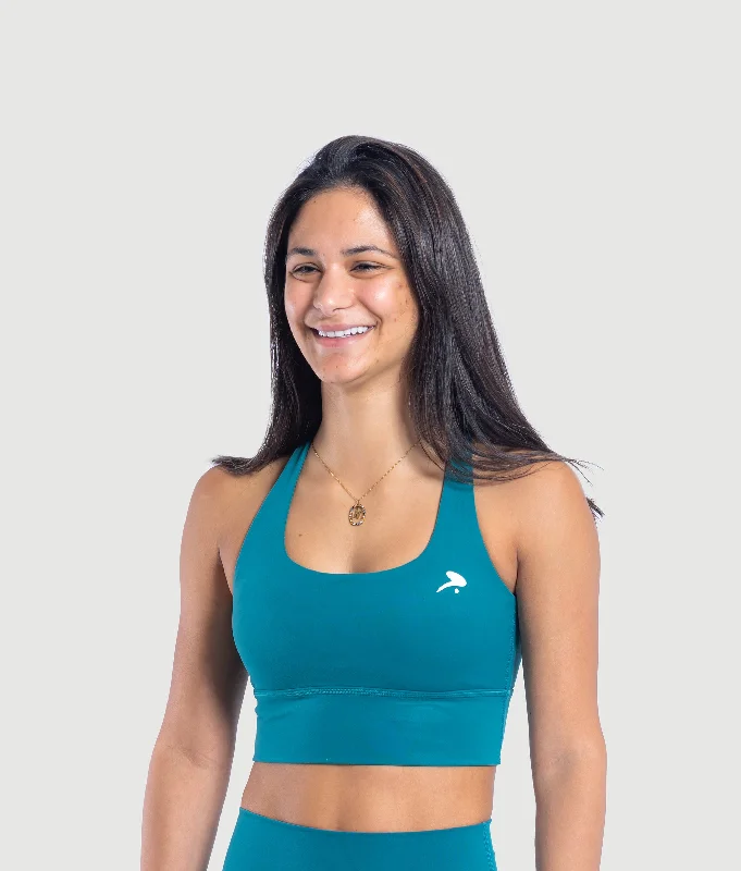 Sports bra with cord shape -Fly bra - TEAL