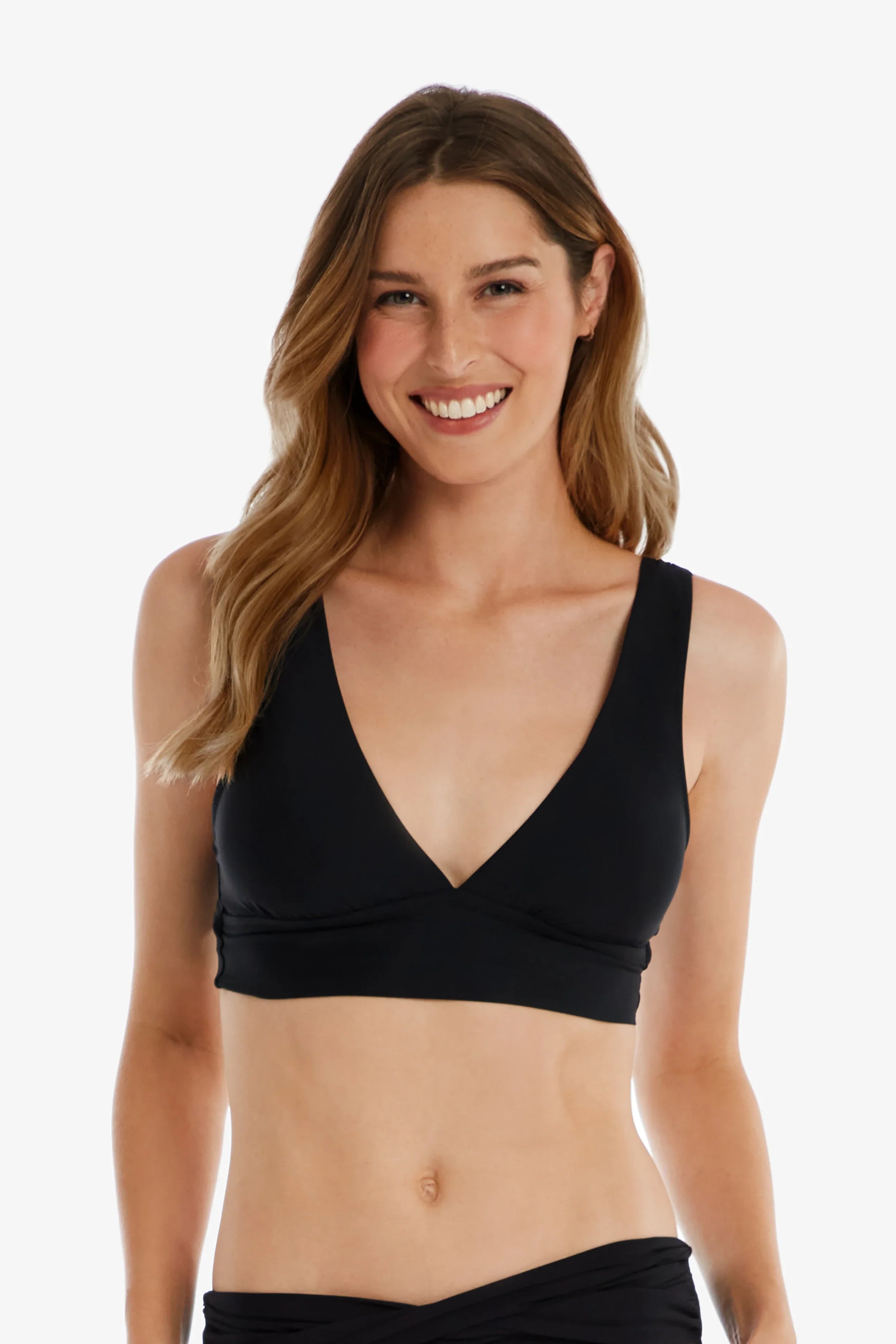 Sports bra with ring straps -Solstice Bra  |  Black