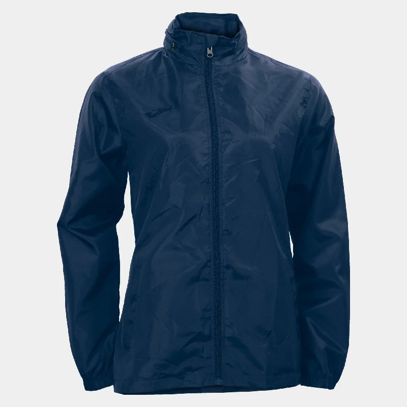 Sports Jacket with breathable seams-Joma Galia Ladies Rain Jacket (Navy)