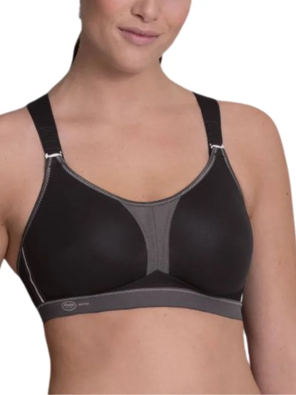 Sports bra with light shape -Dynamix Star Sports Bra - Black/Anthracite