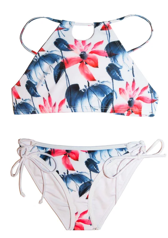 Swimwear for beach volleyball-Playa del Carmen - 2 PIECE | HALTER Style | Girls 7/8