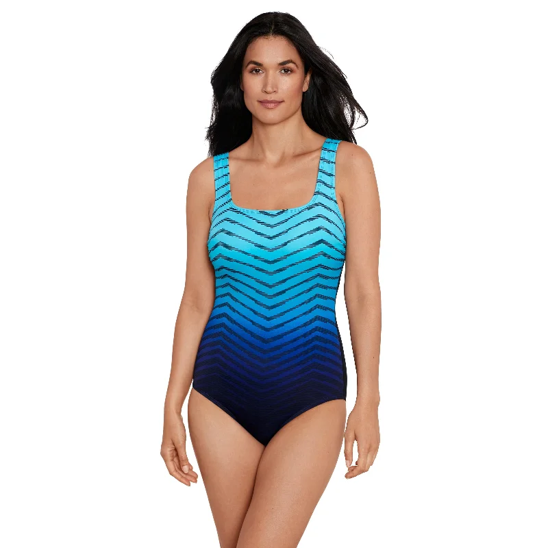 Swimwear custom-Shapesolver Sport by Penbrooke Prism Change Scoop Neck One Piece