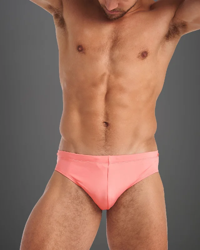 Swimwear purple-Grid Swim Brief - Bondi Pink