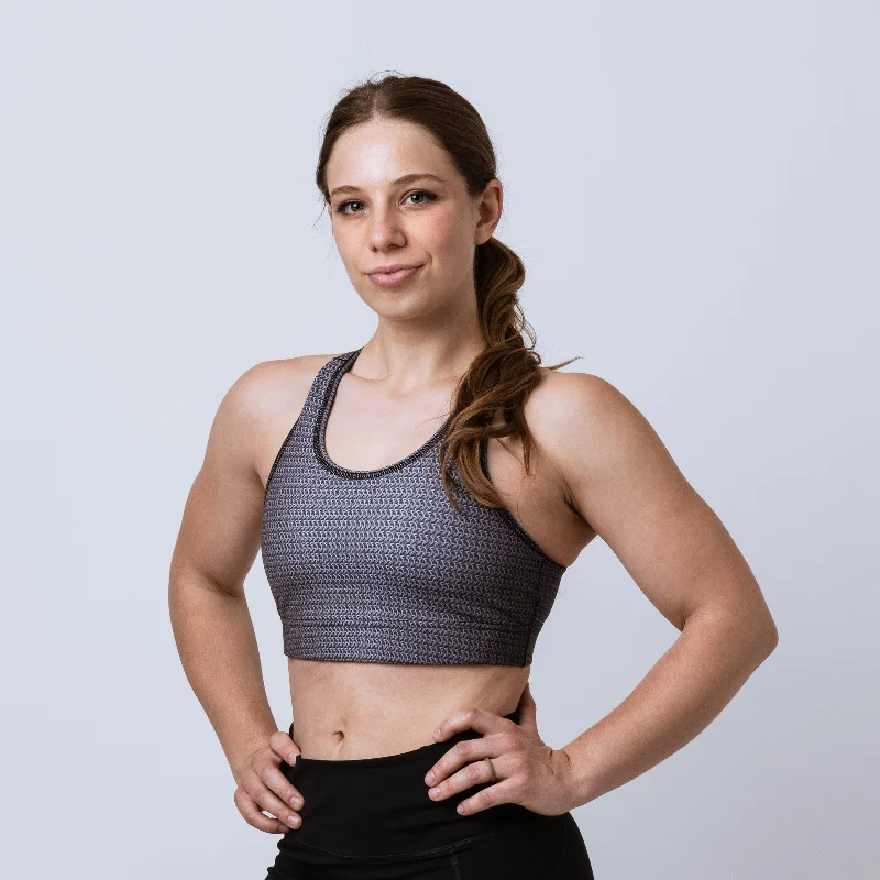 Sports bra with hole straps -The Maille Sports Bra