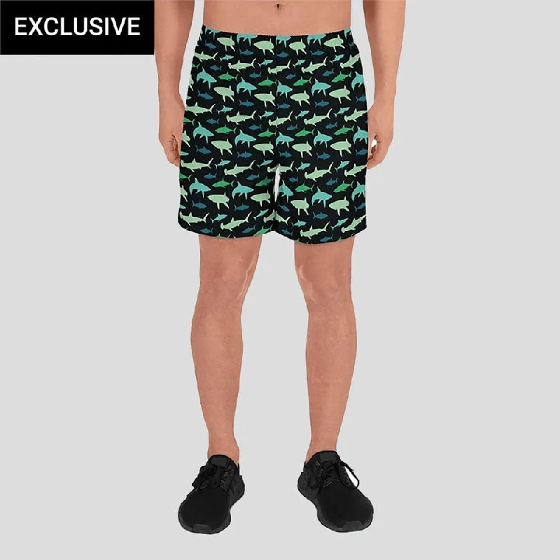 Swimwear with bumpy texture-Sharks Athletic Shorts (POD)