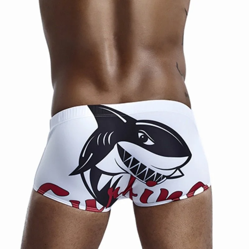 Swimwear with three-tone-Shark Surfing Swim Trunks