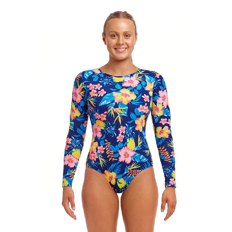 Swimwear for competition-Funkita In Bloom Ladies Love Cover One Piece