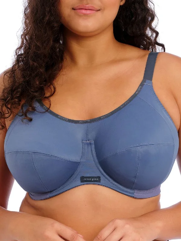 Sports bra with vented shape -Energise Sports Bra - Vintage Denim