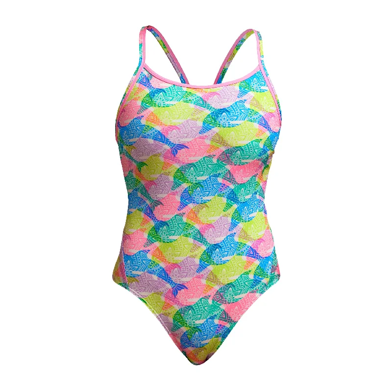 Swimwear custom-Pastel Porpie | Ladies Diamond Back One Piece