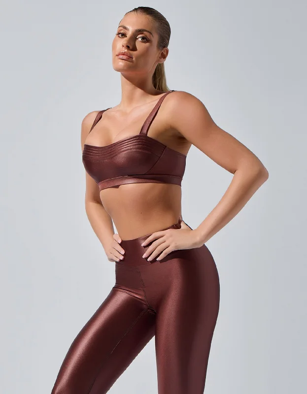 Sports bra with flux shape -Celine Bra [Henna]