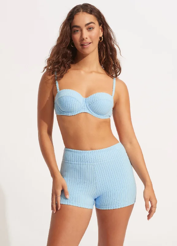 Sports bra for tchoukball games -Havana Bustier Bra - Powder Blue