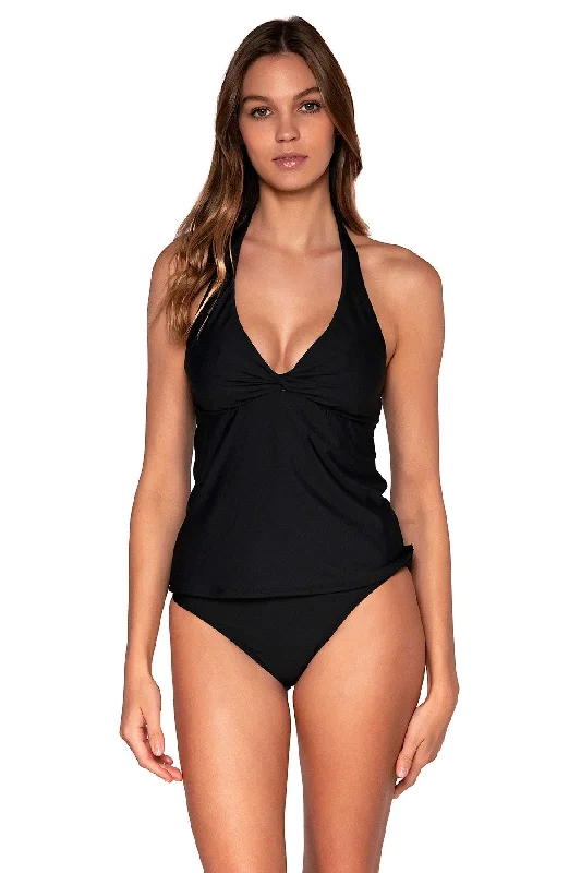 Sunsets Black Heidi Tankini Top