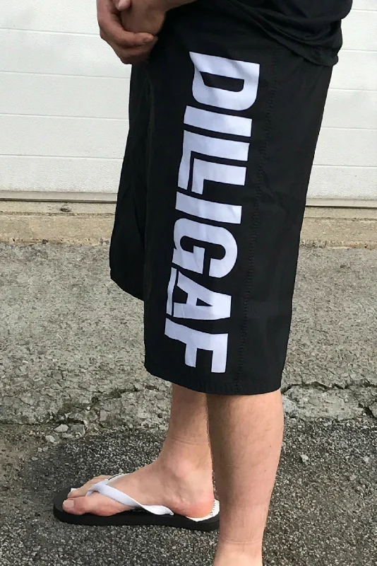 Sports shorts for floor workouts -Dilligaf Classic Black Boardshort