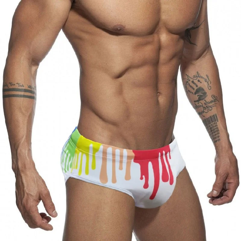 Swimwear two piece-Crayon Graffiti Swim Briefs