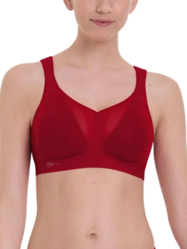 Sports bra with braid shape -Air Control Deltapad Sports Bra - Lipstick