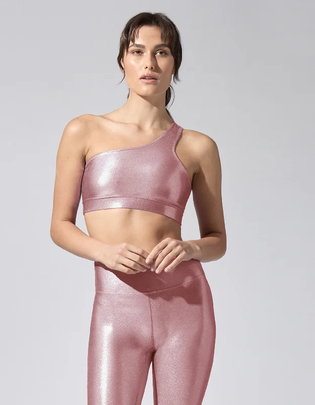 Sports bra with pace sprints -COLD SHOULDER BRA [Rose Gold]