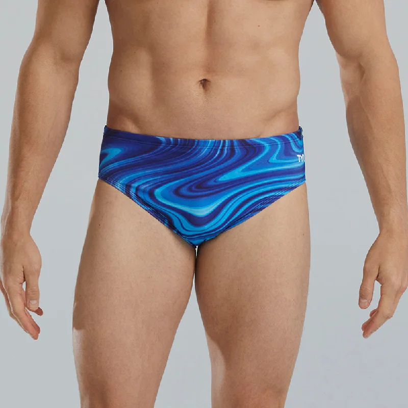 Swimwear with bold print-TYR Vitality Blue Durafast Elite® Men's Brief