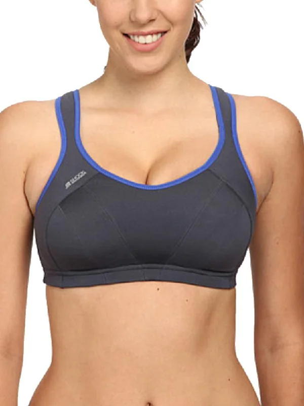 Sports bra with split shape -Active Multiwear Sports Bra - Dark Grey/Blue Nights