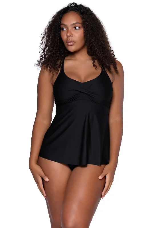 Sunsets Escape Black Tori Tankini Top