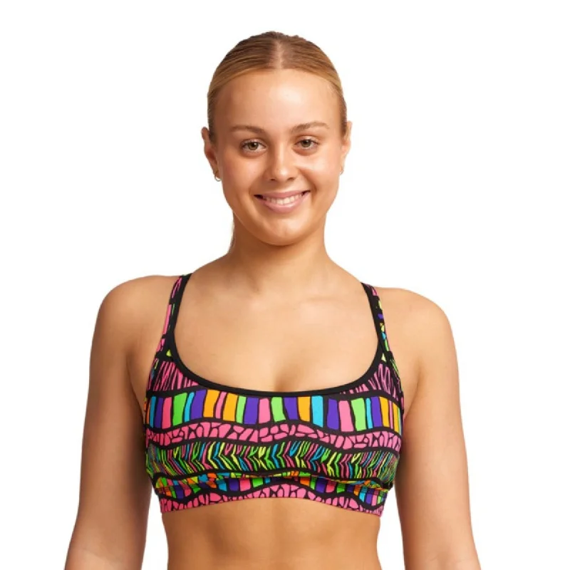 Swimwear with plain fabric-Serengeti Summer | Ladies Sports Top