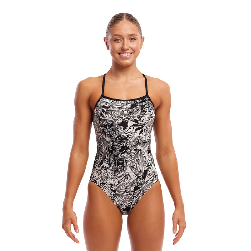 Swimwear with reversible design-Funkita Pan's Picture Ladies Single Strap One Piece