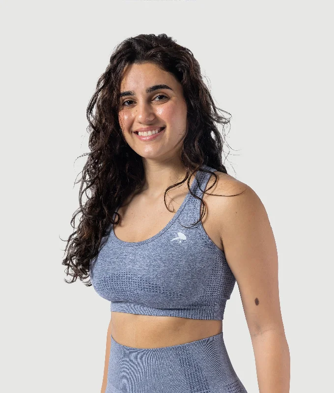 Sports bra with vibe shape -Athena Seamless sports bra - Iceberg