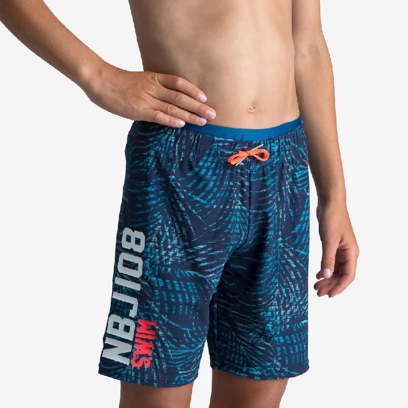 Swimwear for marathons-Boys' long swimming swim shorts all jo 100