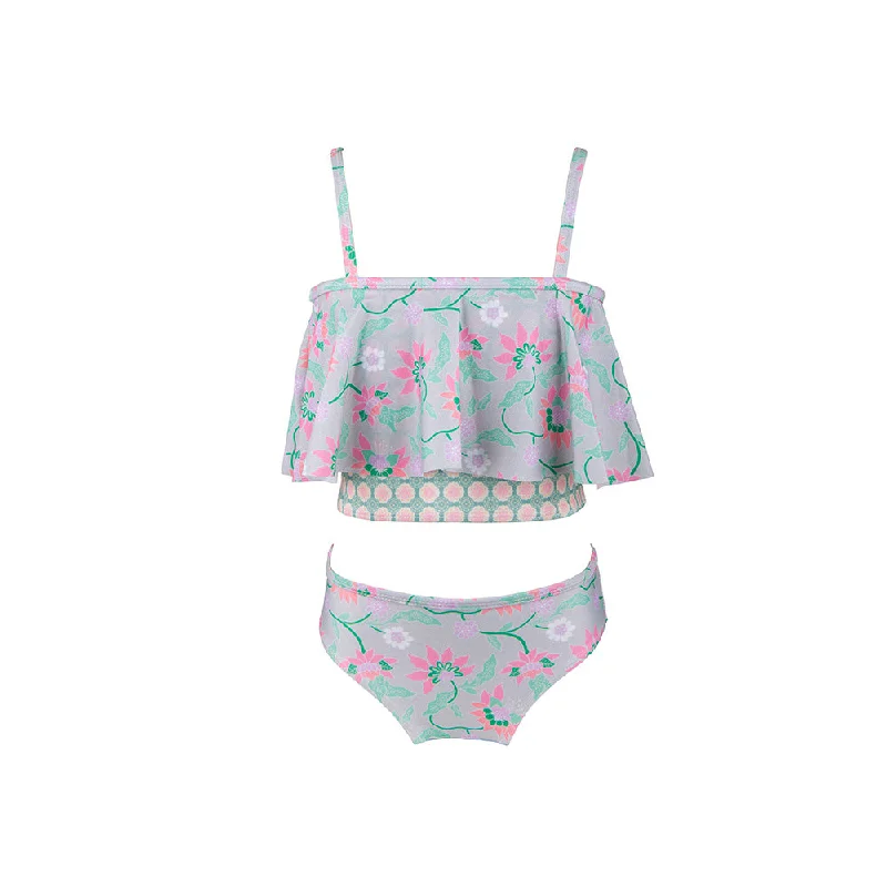 Swimwear with anti-bacterial-Ibu Ibu Ruffle Bikini (Ilu)