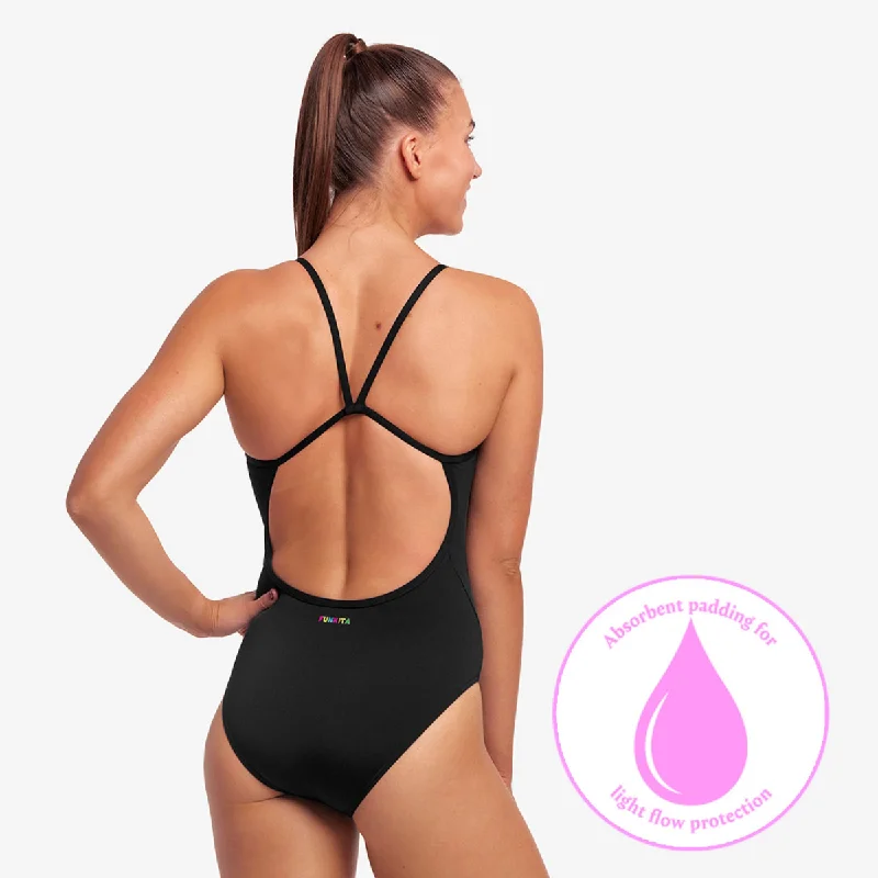 Swimwear chlorine-resistant-Still Black | Ladies Swim Secure One Piece