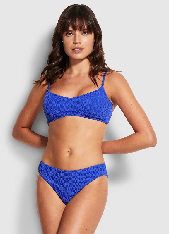 Sports bra for foggy jogs -Sea Dive Bralette - Cobalt