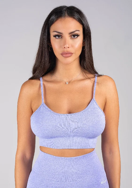 Sports bra with cord shape -Babygirl Seamless Sports Bra - Purple