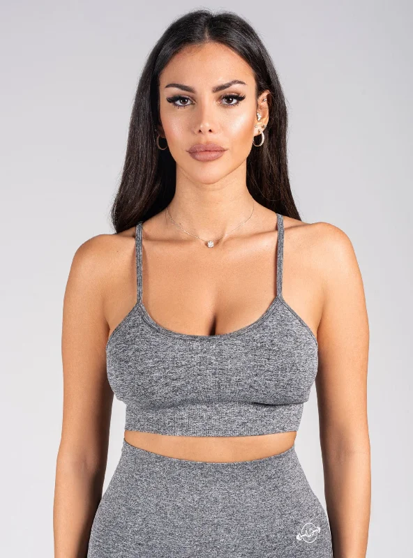 Sports bra with arc fit -Babygirl Seamless Sports Bra - Grey