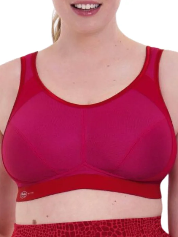 Sports bra with net fit -Extreme Control Sports Bra - Candy Red