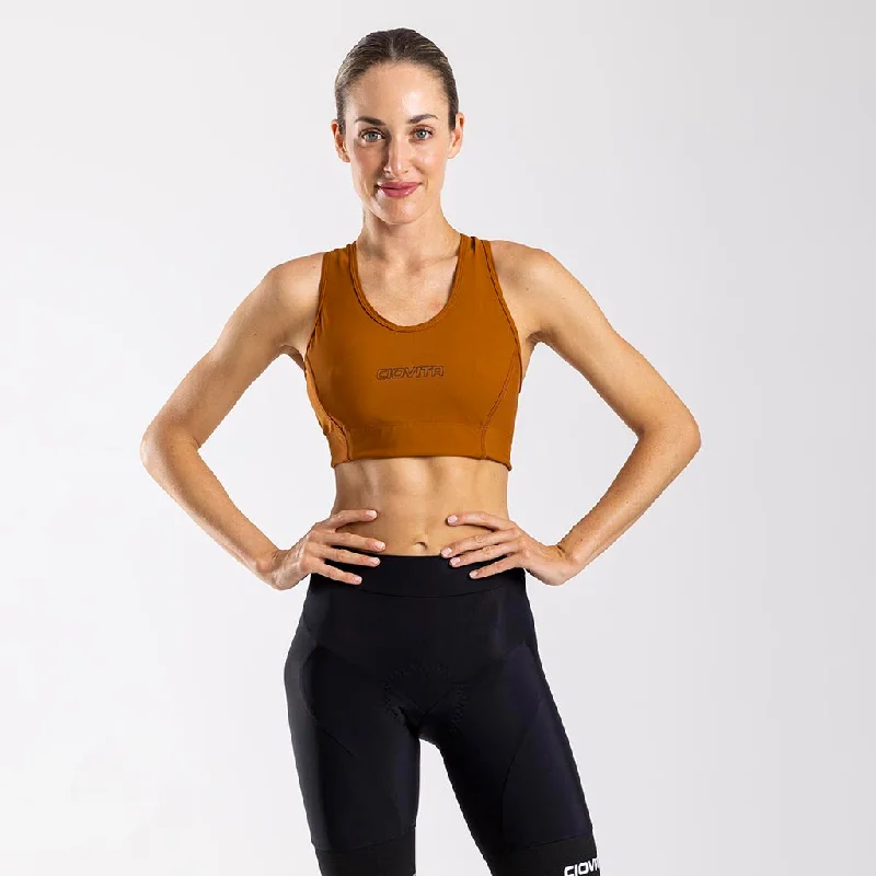 Sports bra with snug profile -Women's Fiamma Sports Bra (Rust)