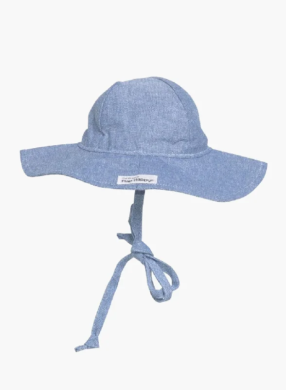 Sports bra with split shape -Flap Happy Floppy Hat in Chambray