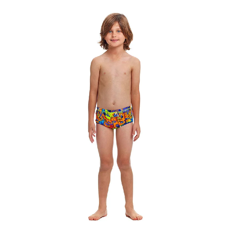 Swimwear white-Funky Trunks Mixed Mess Toddler Boys Printed Trunks