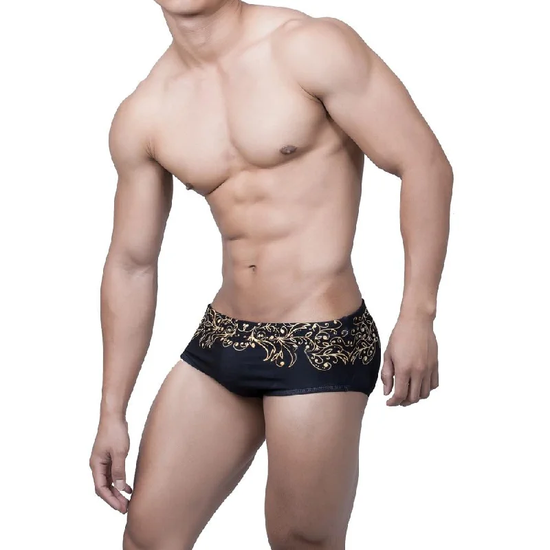 Swimwear for balance-Fleur de Lis Square Cut Swim Trunks