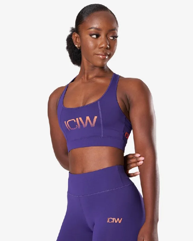 Sports bra with airy shape -ICIW Classic Sports Bra - Deep Purple