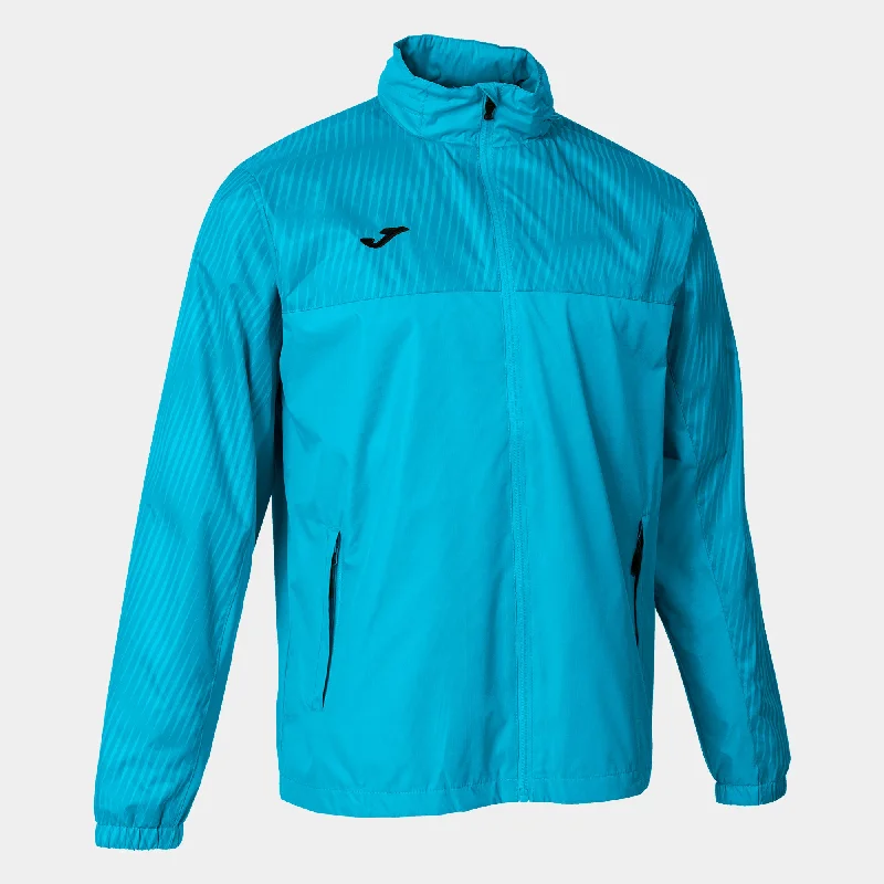 Sports Jacket with thick fabric-Joma Montreal Ladies Rain Jacket (Turquoise Fluor)