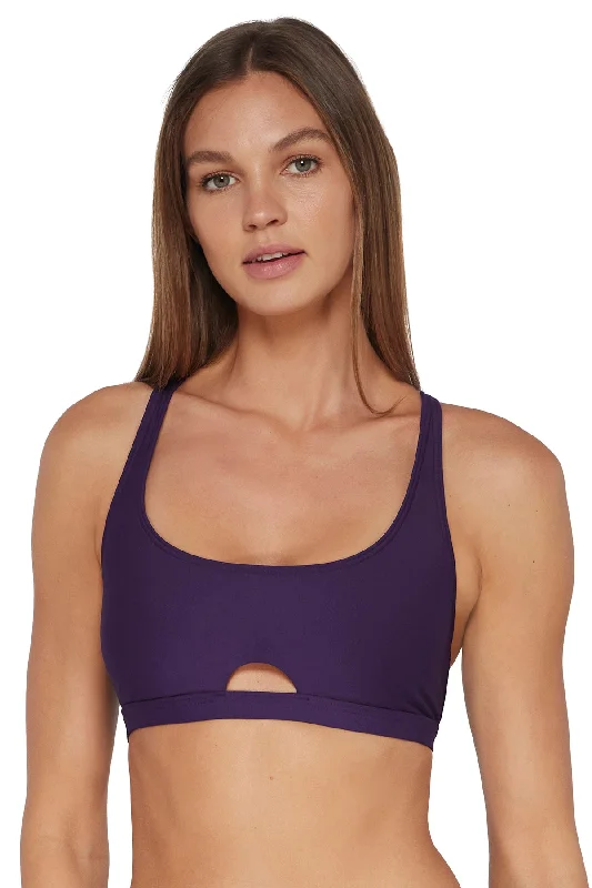 Sports bra with rush sprints -Sunsets Paradise Plum Brandi Bralette Top