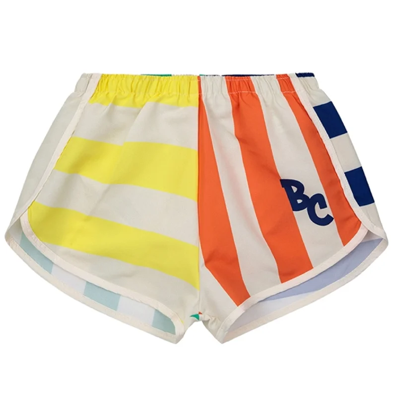 Sports shorts with cord waist -Bobo Choses Multicolor Stripes Bathing Shorts Multicolor